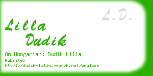 lilla dudik business card